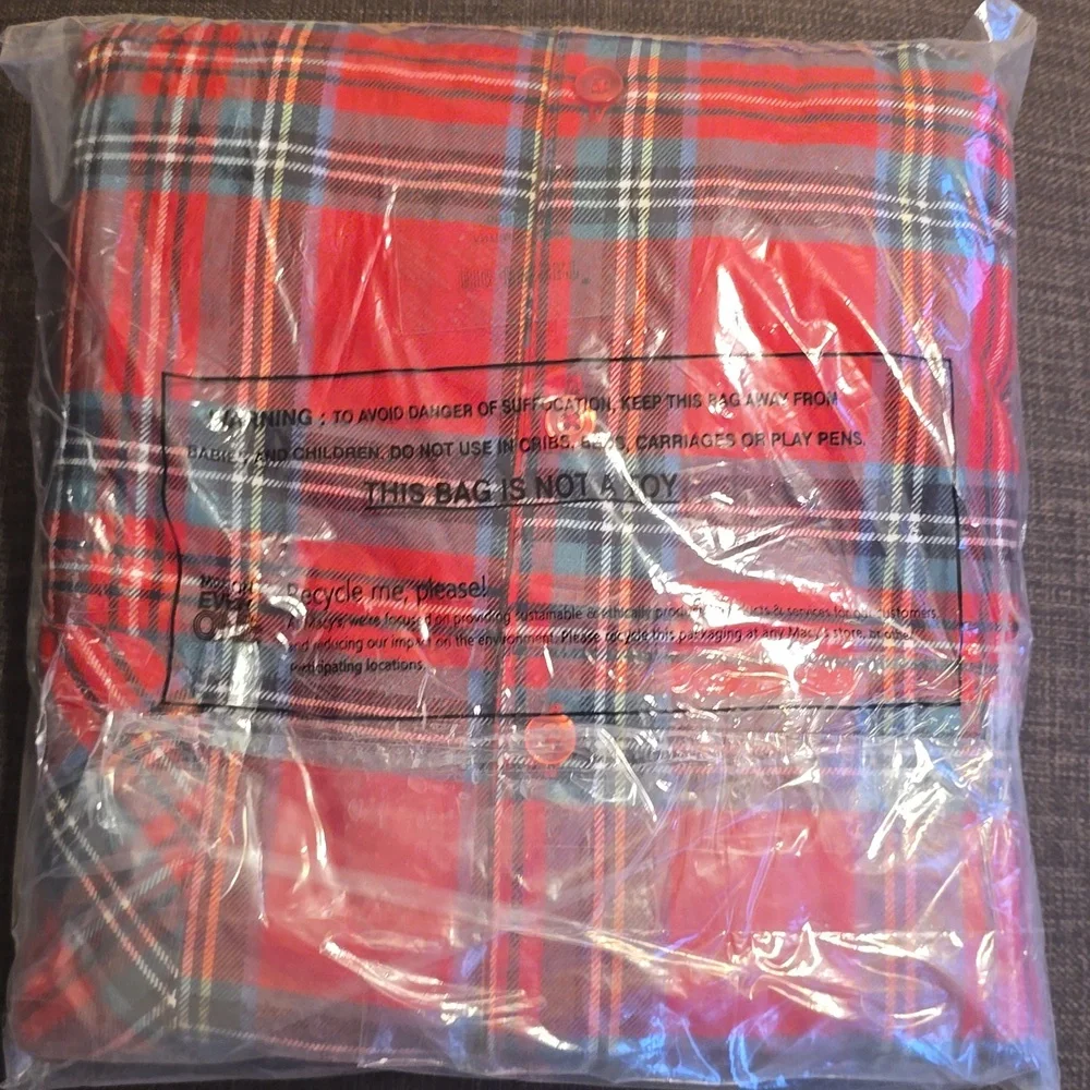 Holiday Lane Women's Pajama Set XXL Brinkley Plaid Notch Collar NWT - Picture 7 of 7